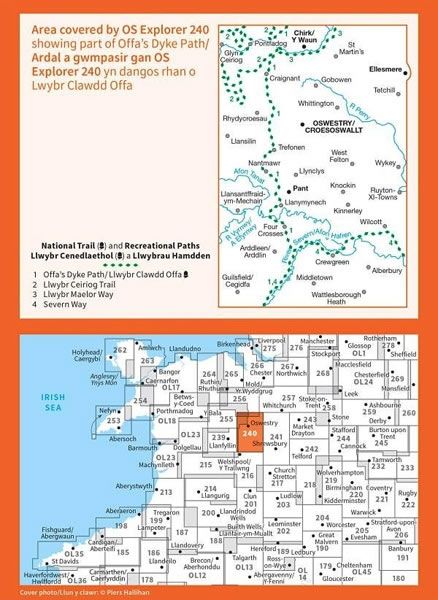 OS Explorer Map 240 - Oswestry - overview