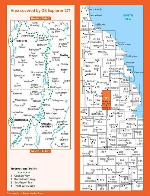 OS Explorer Map 271 - Newark-on-Trent - overview
