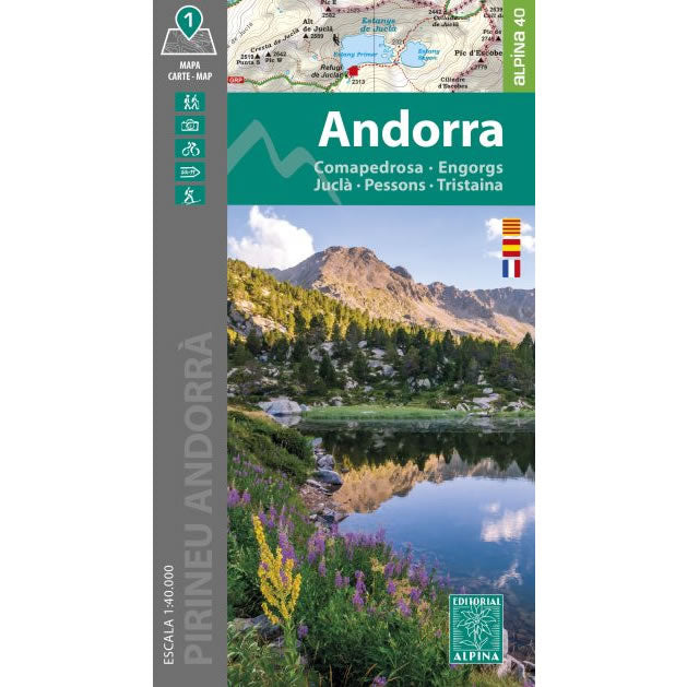 Andorra Walking and Hiking Map
