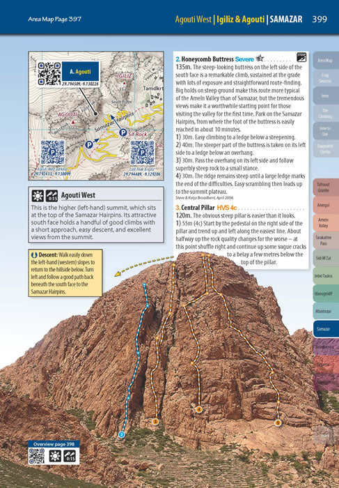 Climb Tafraout: Moroccan Anti-Atlas rock climbing guidebook - sample topo 2