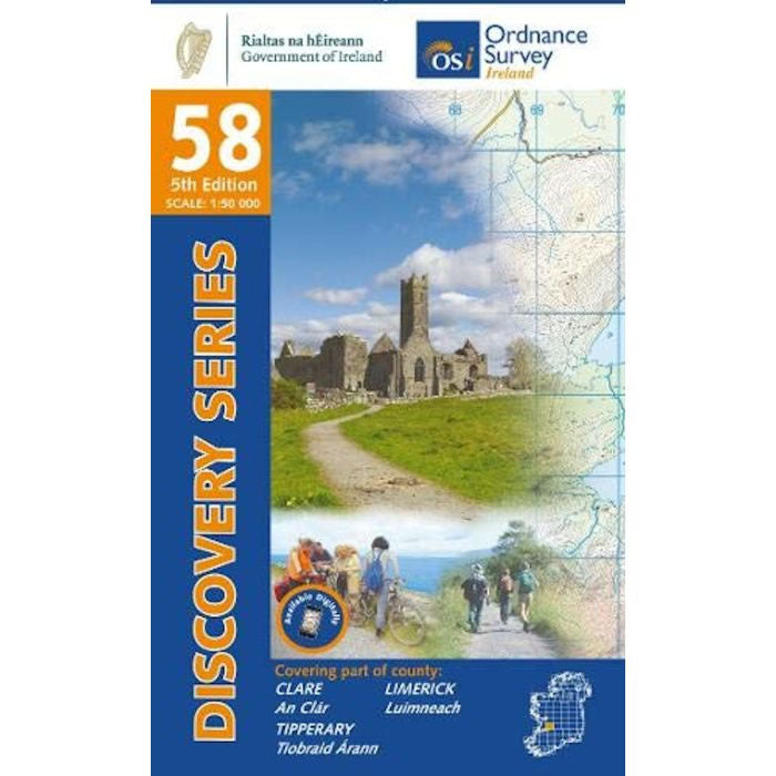 Irish Discovery Map 58, Clare, Limerick and Tipperary