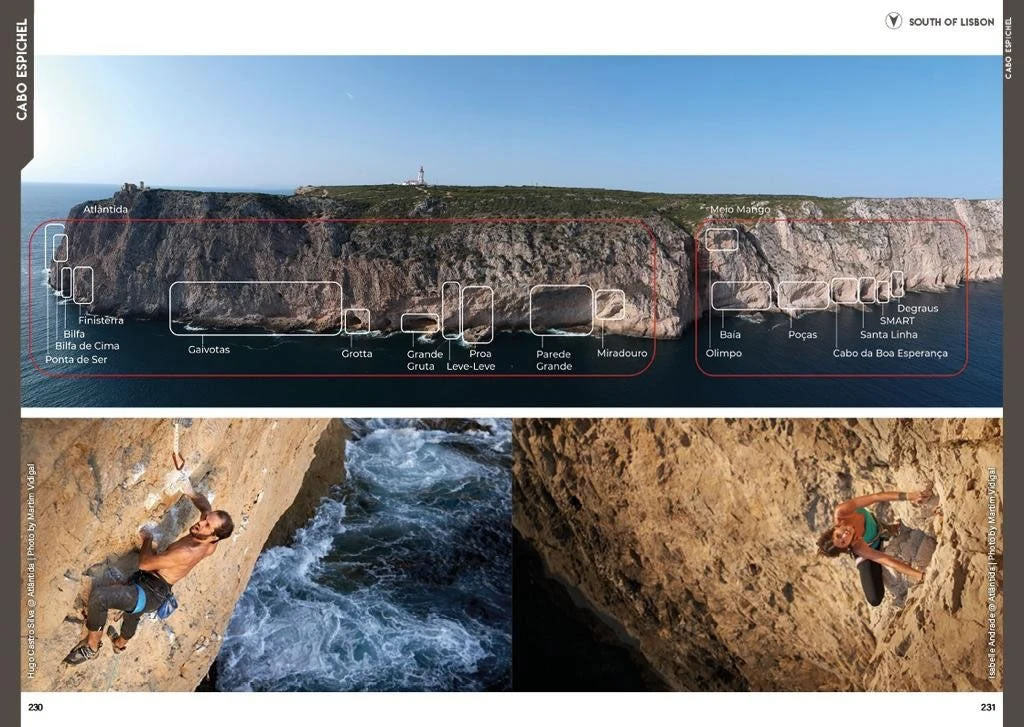 Lisbon Rock Climbing Guidebook - sample page