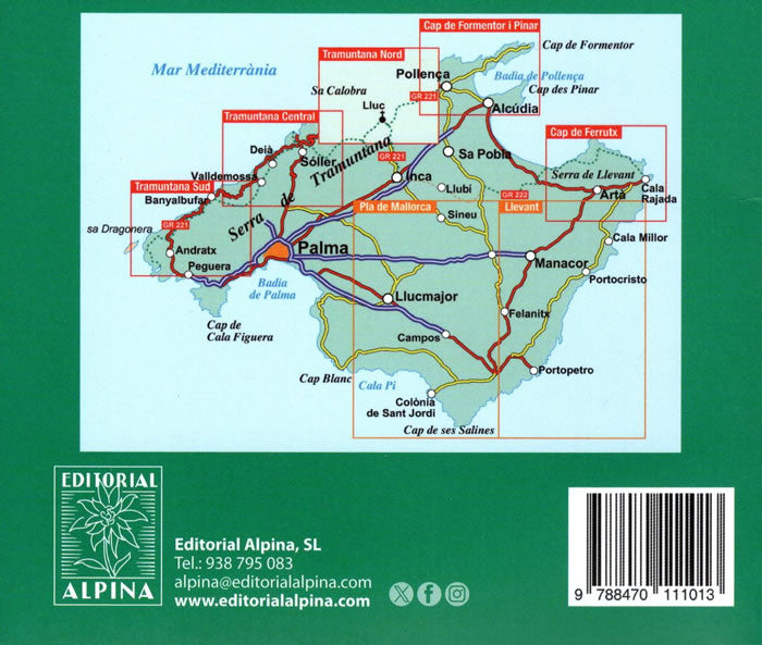 Tramuntana North Mountain Map - Map overview