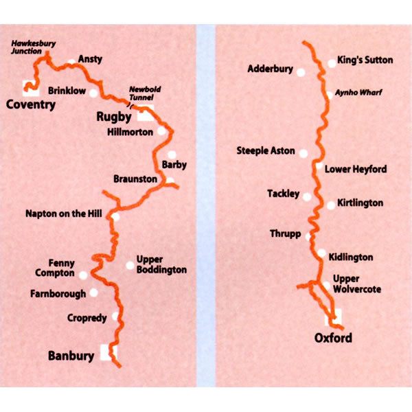 Oxford Canal Heron Map - Area covered