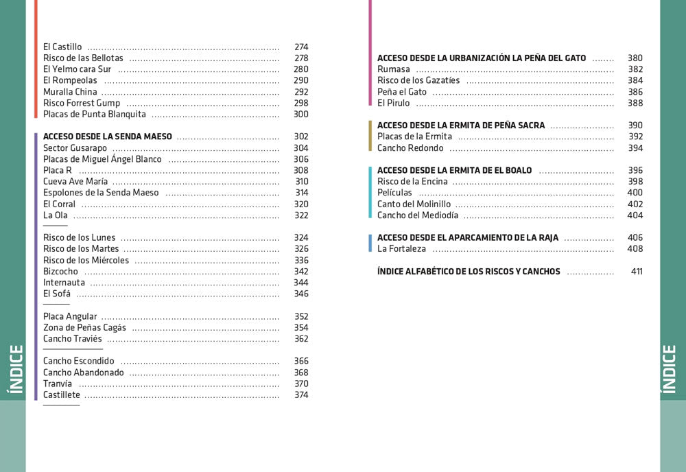 La Pedriza (Madrid) Rock Climbing Guidebook - index page 3