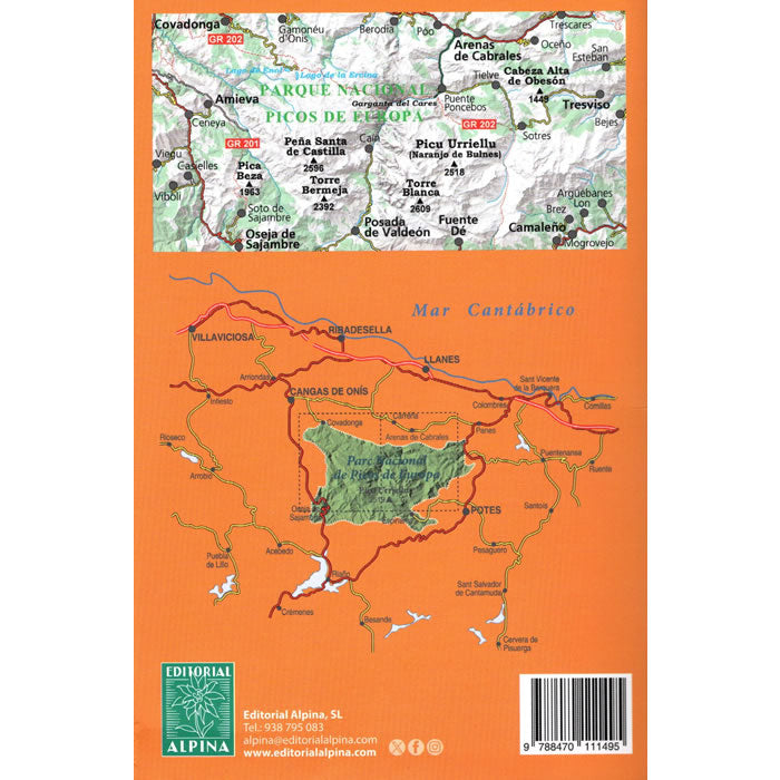Picos de Europa National Park - 2 Map Set - Area covered