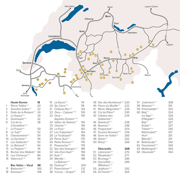 Schweiz Plaisir West Guidebook Volume 2 - Area covered
