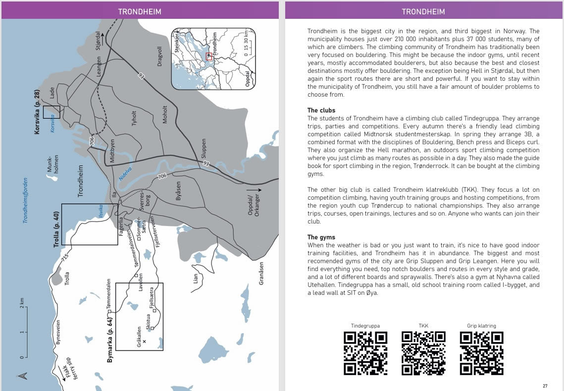 Trøndelag Bouldering Guidebook - Trondheim crag introduction