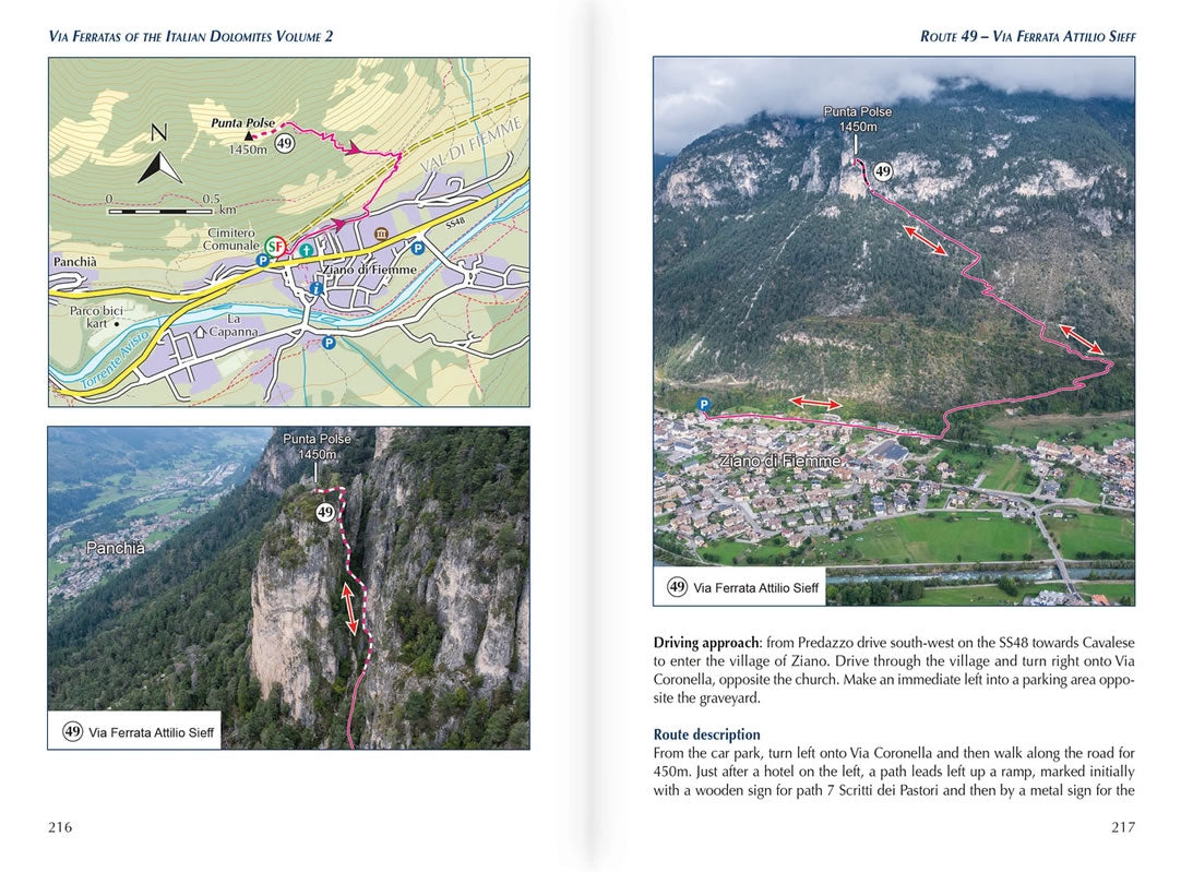 Via Ferratas of the Italian Dolomites, Volume 2 - Sample Topo