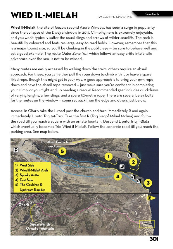 Example crag introduction - Wied Il-Mielah