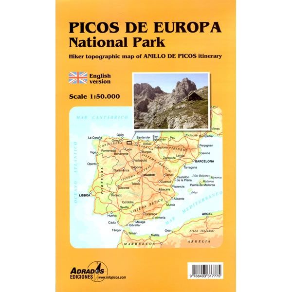 Picos de Europa National Park Map -Rear Cover
