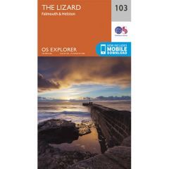 OS Explorer 103 - The Lizard,  Falmouth and Helston Map
