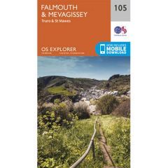 OS Explorer 105 - Falmouth and Mevagissey Map