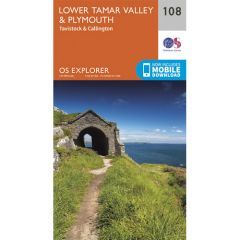 OS Explorer 108 - Lower Tamar Valley and Plymouth Map