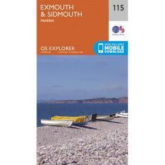 OS Explorer 115 - Exmouth and Sidmouth Map