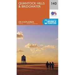 OS Explorer 140 - Quantock Hills and Bridgwater Map