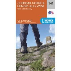 OS Explorer 141 - Cheddar Gorge and Mendip Hills West Map