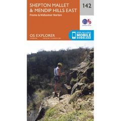 OS Explorer 142 - Shepton Mallet and Mendip Hills East Map