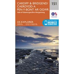 OS Explorer 151 - Cardiff and Bridgend Map