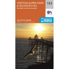 OS Explorer 153 - Weston-super-Mare and Bleadon Hill Map