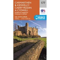OS Explorer 177 - Carmarthen and Kidwelly Map