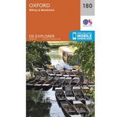 OS Explorer 180 - Oxford, Witney and Woodstock Map