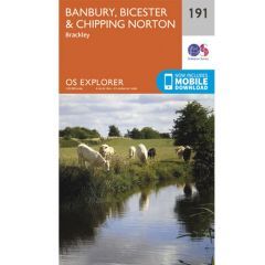 OS Explorer 191 - Banbury, Bicester and Chipping Norton Map