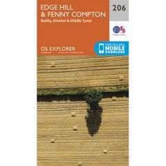 OS Explorer 206 - Edge Hill and Fenny Compton Map