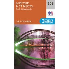OS Explorer 208 - Bedford and St Neots Map