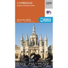 OS Explorer 209 - Cambridge and Royston Map