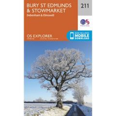 OS Explorer 211 - Bury St Edmunds Map