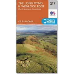OS Explorer 217 - The Long Mynd and Wenlock Edge Map
