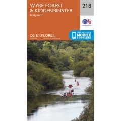 OS Explorer 218 - Kidderminster and Wyre Forest Map