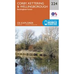 OS Explorer 224 - Corby and Kettering Map