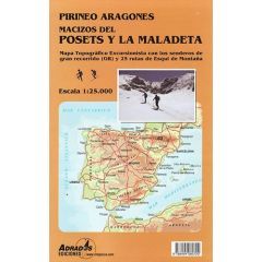 Posets and Maladeta Natural Park walking map