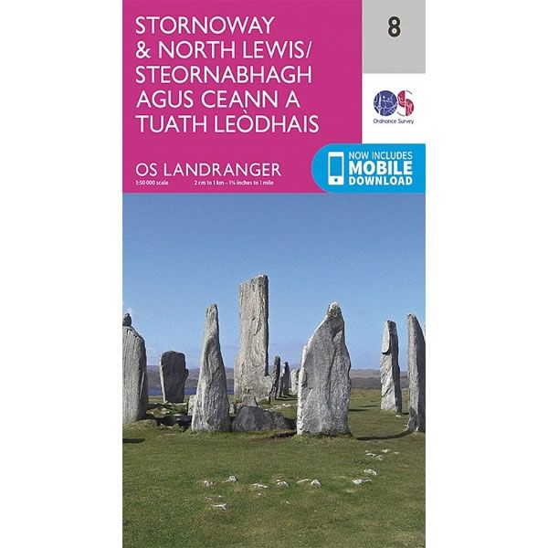 OS Landranger Map 8, Stornoway and North Lewis