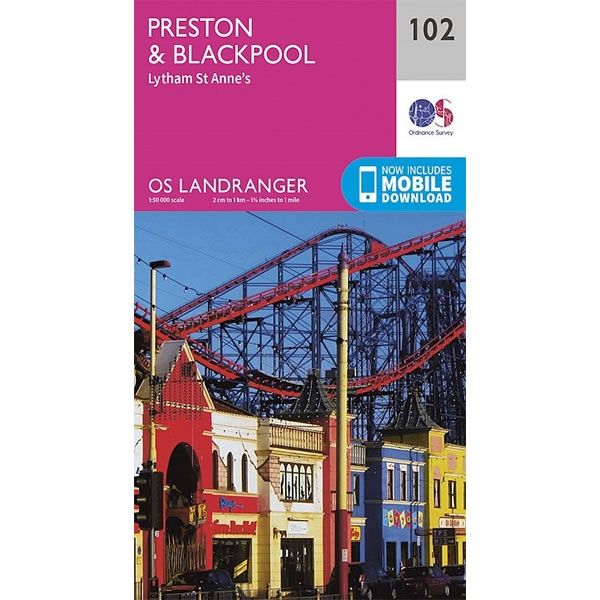 OS Landranger Map 102, Preston and Blackpool, Lytham