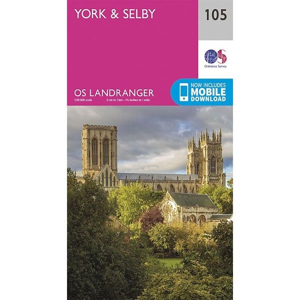 OS Landranger Map 105, York and Selby