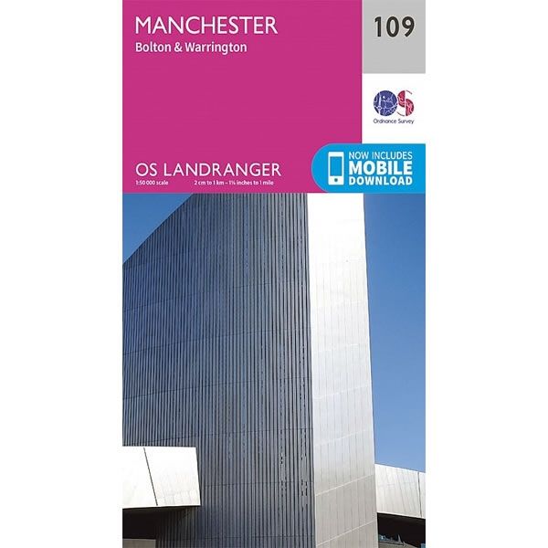 OS Landranger Map 109, Manchester, Bolton and Warrington