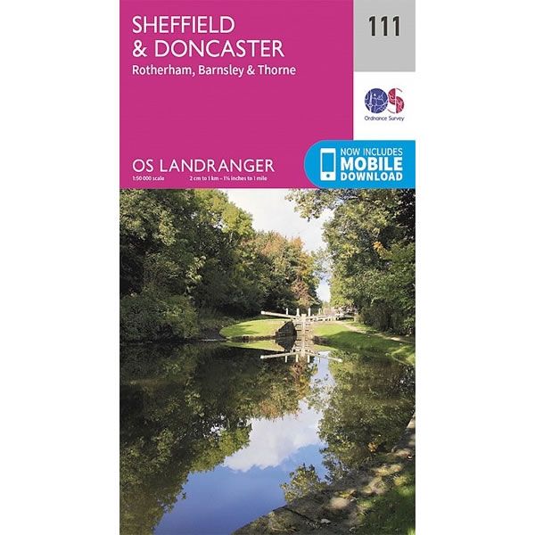 OS Landranger Map 111, Sheffield and Doncaster, Rotherham, Barnsley and Thorne