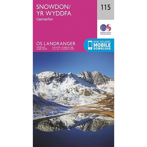 OS Landranger Map 115, Snowdon and Caernarfon