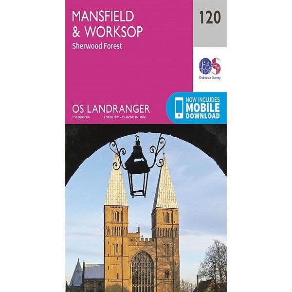 OS Landranger Map 120, Mansfield and Worksop, Sherwood Forest