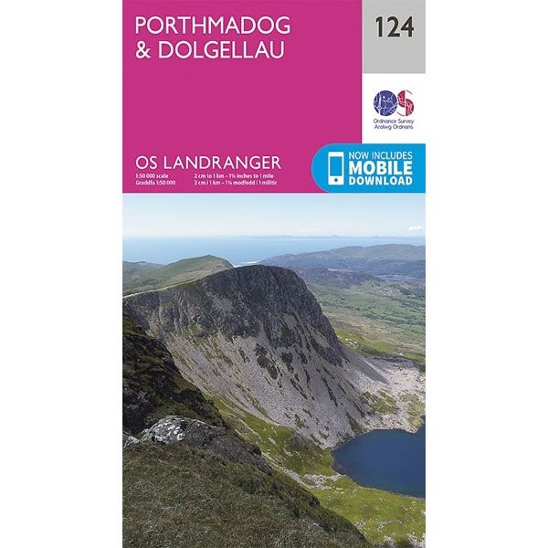 OS Landranger Map 124, Porthmadog and Dolgellau