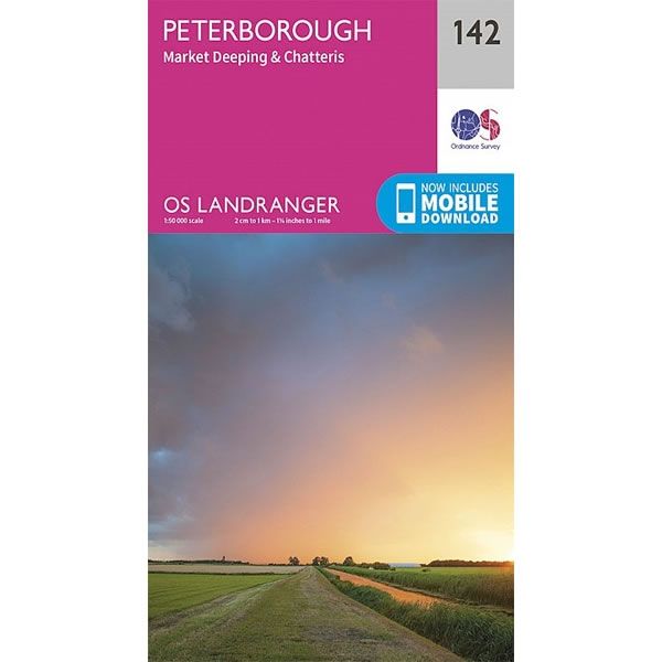 OS Landranger Map 142, Peterborough, Market Deeping and Chatteris