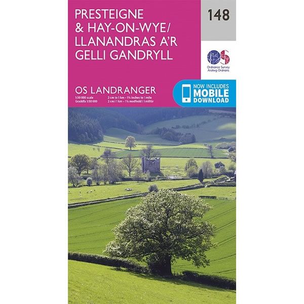 OS Landranger Map 148, Presteigne and Hay-on-Wye 