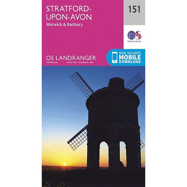 OS Landranger Map 151, Stratford-upon-Avon, Warwick and Banbury