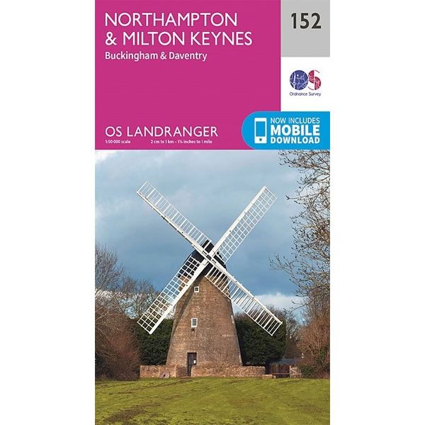 OS Landranger Map 152, Northampton, Milton Keynes,Buckingham and Daventry