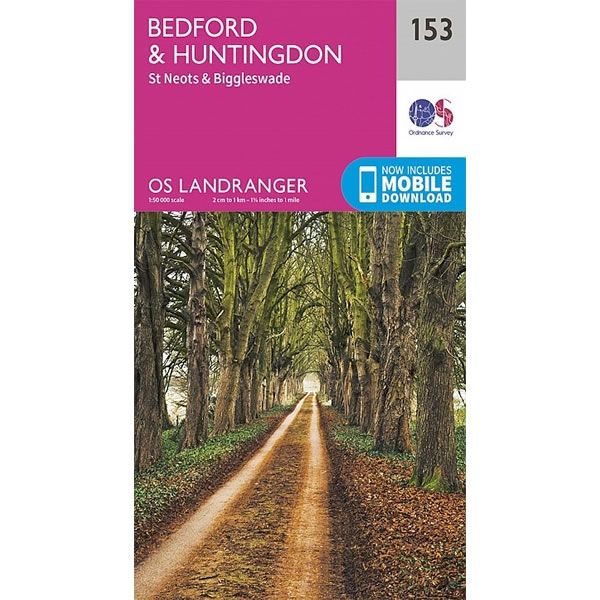 OS Landranger Map 153, Bedford, Huntingdon, St. Neots and Biggleswade