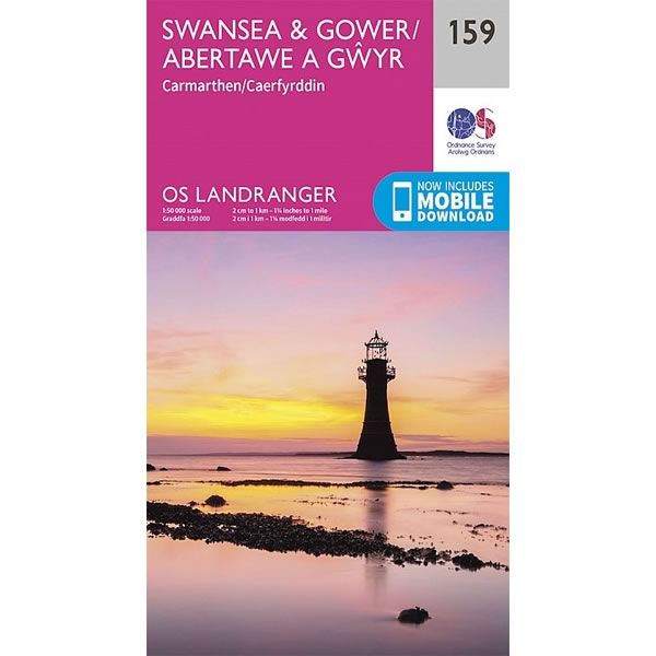 OS Landranger Map 159, Swansea and Gower, Carmarthen