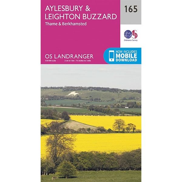 OS Landranger Map 165, Aylesbury, Leighton Buzzard, Thame and Berkhamstead